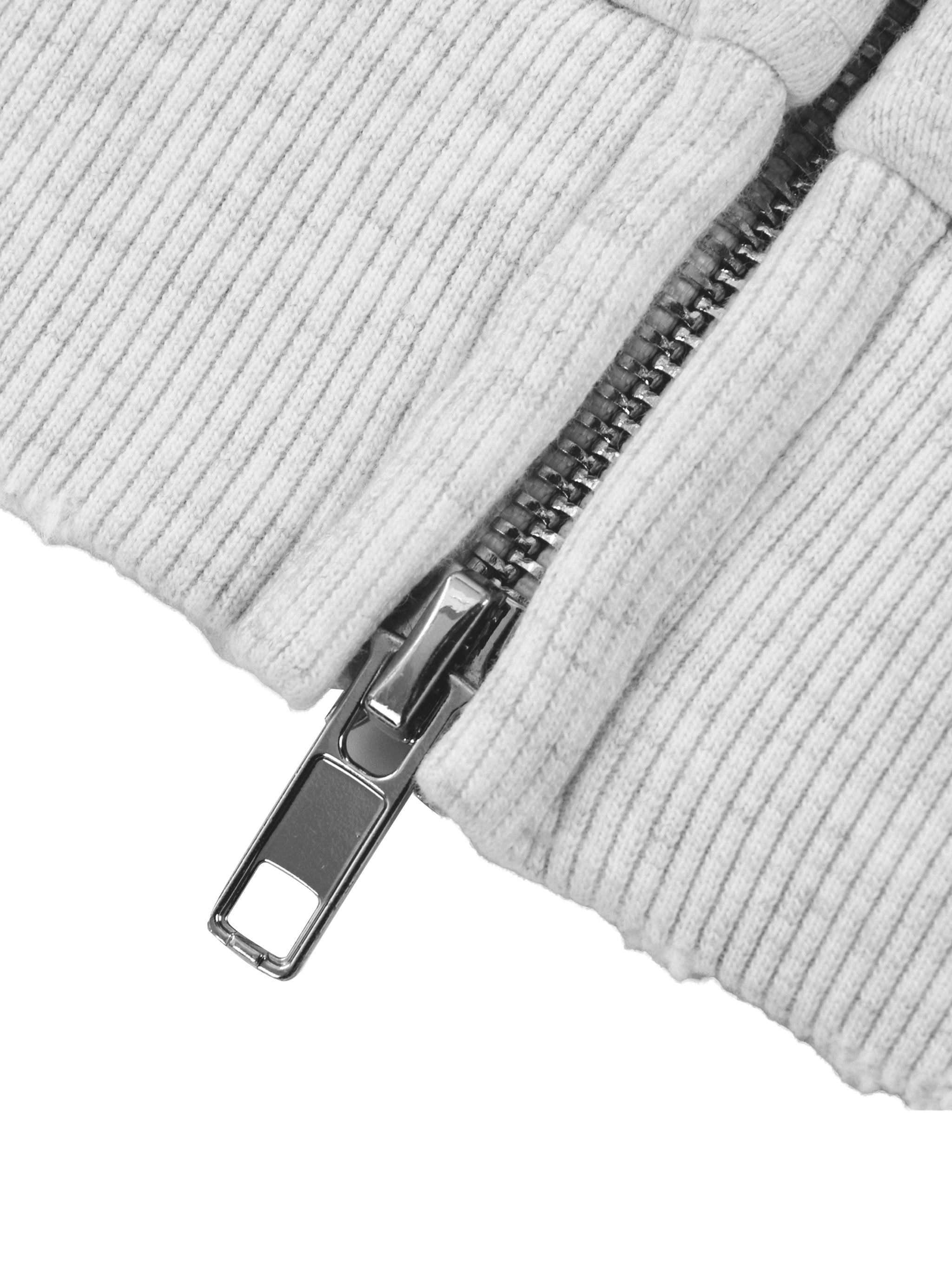 (DEVOUT FEAR) Sun Fade Frayed Raw Edge Fleece Zip Hoodie